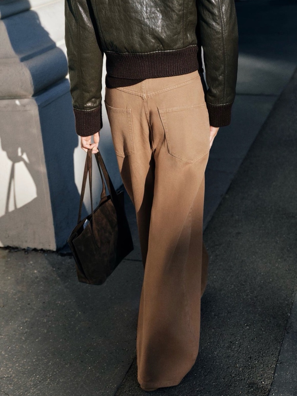Mango Wide-Leg Pants in Tan - Picture 2 of 5